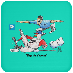 "Safe At Second" Coaster