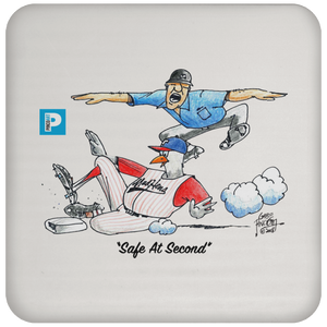 "Safe At Second" Coaster